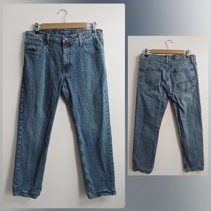 Arizona | Medium Light Wash Relaxed Straight Fit Jeans | Men's Size 32 X 29